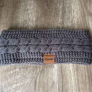 Loritta Gray Knitted Headband ear warmer
